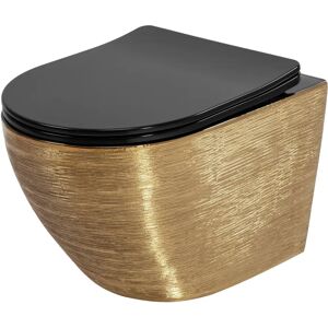 Rea Carlo - Závěsné WC - Zlato a černá - Moderní design Rea Carlo - Závěsné WC - Zlato a černá - Moderní design