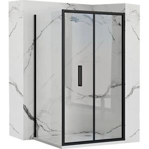 REA - Mampara de ducha 100x100 negra - Diseño elegante REA - Mampara de ducha 100x100 negra - Diseño elegante