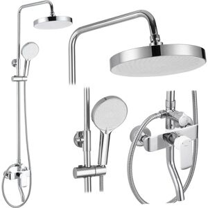 Rea Bloom White Chrome Shower Set - Shower Type Rea Bloom White Chrome Shower Set - Shower Type