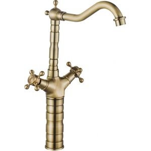 Rea Antique Gold Kitchen Sink Faucet - Retro Style Brass Rea Antique Gold Kitchen Sink Faucet - Retro Style Brass