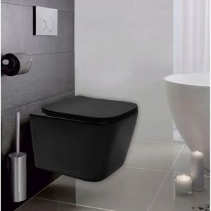 Rea Julio Black Rimless Toilet - Toilet Bowl Rea Julio Black Rimless Toilet - Toilet Bowl