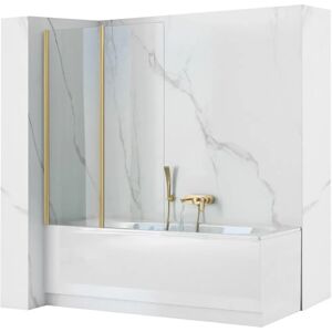 Rea Agat-2 100 Brush Gold Bathtub Screen - Bath Screen Rea Agat-2 100 Brush Gold Bathtub Screen - Bath Screen