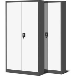 JAN NOWAK - JAN H - Anthracite-Blanc - 195 cm - cabinet - Publicité JAN NOWAK - JAN H - Anthracite-Blanc - 195 cm - cabinet - Publicité