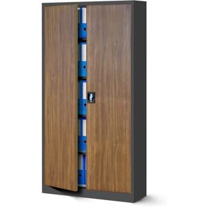 Dulap de birou JAN 900x1850x400 Antracit/Nuc - Mobilier de Birou Dulap de birou JAN 900x1850x400 Antracit/Nuc - Mobilier de Birou