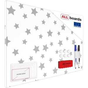 ALLboards Magnettafel - 90x60 cm Grau Sterne ALLboards Magnettafel - 90x60 cm Grau Sterne