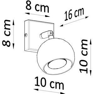 Sollux Lighting Oculare Wall Lamp White - 1 Light GU10 Sollux Lighting Oculare Wall Lamp White - 1 Light GU10