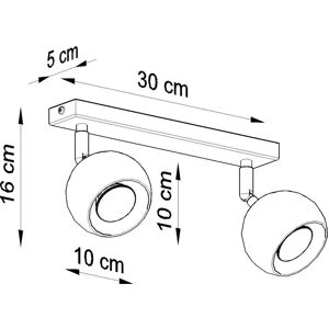 Sollux Lighting Sollux OCULARE - 2 Light Spotlight Bar White - Ceiling Light Sollux Lighting Sollux OCULARE - 2 Light Spotlight Bar White - Ceiling Light