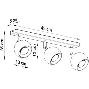 Sollux OCULARE 3 Light Spotlight Bar White - Ceiling Light Sollux OCULARE 3 Light Spotlight Bar White - Ceiling Light