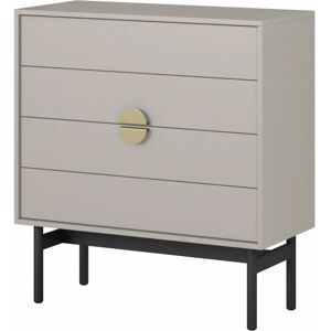 Selsey Stoon - Cómoda con 4 cajones - Gris-beige - 85,5cm Selsey Stoon - Cómoda con 4 cajones - Gris-beige - 85,5cm