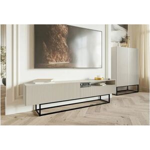VELDIO Moderner Geometrischer TV-Schrank - 175 cm - Taupe - TV-Möbel VELDIO Moderner Geometrischer TV-Schrank - 175 cm - Taupe - TV-Möbel