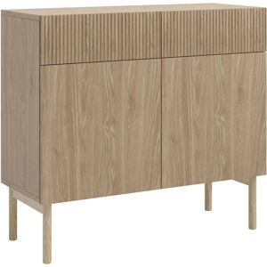 Nolie Geolied Eiken Kast met 2 Lades - Japans-Scandinavisch Ontwerp Nolie Geolied Eiken Kast met 2 Lades - Japans-Scandinavisch Ontwerp