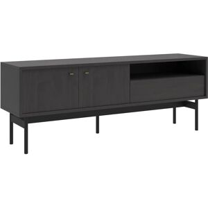 Selsey Svart Portland Ask TV-bänk - 154cm - Modern Industriell Design Selsey Svart Portland Ask TV-bänk - 154cm - Modern Industriell Design