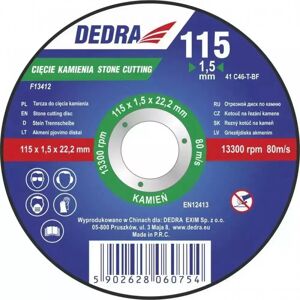 Dedra F13422 Winkelschleifer Zubehör - Steinschneiden 125x1,5x22,2mm Dedra F13422 Winkelschleifer Zubehör - Steinschneiden 125x1,5x22,2mm