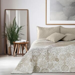 DecoKing Alhambra Beige White Cappuccino Reversible Bed Cover - Duvet Cover/Bed Throw DecoKing Alhambra Beige White Cappuccino Reversible Bed Cover - Duvet Cover/Bed Throw