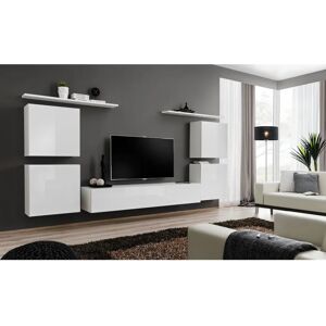 Nástěnné TV vybavení ASM Switch IV - Bílá - 320cm x 150cm x 40cm Nástěnné TV vybavení ASM Switch IV - Bílá - 320cm x 150cm x 40cm