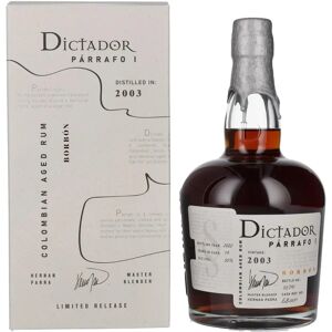 Dictador PÁRRAFO I 19 Ans BORBÓN Vintage 2003 - Rhum - Publicité Dictador PÁRRAFO I 19 Ans BORBÓN Vintage 2003 - Rhum - Publicité