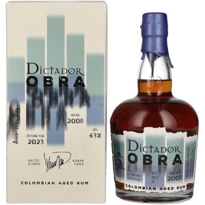 Dictador OBRA Vintage 15 Jaar Amerikaanse Eikenhouten Fles Rum - Rum Dictador OBRA Vintage 15 Jaar Amerikaanse Eikenhouten Fles Rum - Rum
