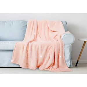 Plaid Rose Pailleté Matex - Couverture - Publicité Plaid Rose Pailleté Matex - Couverture - Publicité