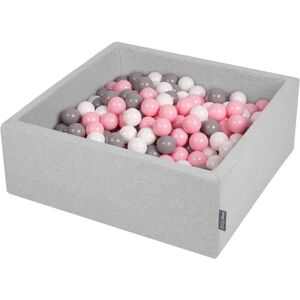 KIDDYMOON - 90X30cm/200 Boules - Piscine Carrée pour Enfants, Gris - Publicité KIDDYMOON - 90X30cm/200 Boules - Piscine Carrée pour Enfants, Gris - Publicité