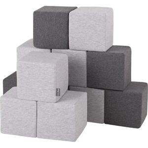 KiddyMoon Cubes en Mousse Souple - Blocs de Construction pour Enfants - 14cm Gris Foncé-Clair - Publicité KiddyMoon Cubes en Mousse Souple - Blocs de Construction pour Enfants - 14cm Gris Foncé-Clair - Publicité