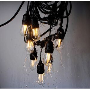 Guirlande Lumineuse LED Noire Eko-Light - IP44 10xE27 2700K - Publicité Guirlande Lumineuse LED Noire Eko-Light - IP44 10xE27 2700K - Publicité