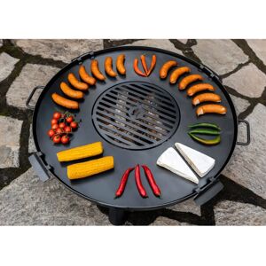 Plaque de Grill en Acier Inoxydable Trizeratop - 78cm avec Poignées et Centre Amovible - Publicité Plaque de Grill en Acier Inoxydable Trizeratop - 78cm avec Poignées et Centre Amovible - Publicité