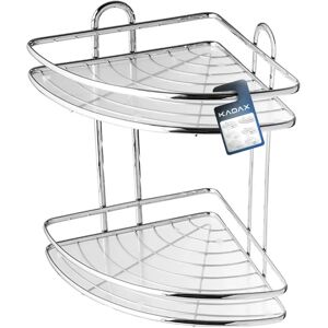 KADAX Chrome Corner Shower Shelf - 2 Wall Shelves KADAX Chrome Corner Shower Shelf - 2 Wall Shelves