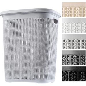 Cesto de ropa sucia KADAX - Gran contenedor de plástico gris 50L Cesto de ropa sucia KADAX - Gran contenedor de plástico gris 50L