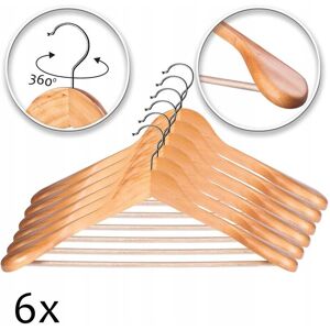 Conjunto de perchas de madera KADAX - 6 piezas Conjunto de perchas de madera KADAX - 6 piezas