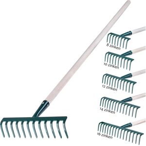 KADAX Wooden Handle Garden Rake - 12 Tine - Garden Tool KADAX Wooden Handle Garden Rake - 12 Tine - Garden Tool