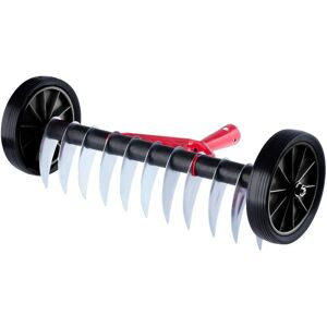 KADAX Aerator Handheld Grass Scarifier Double Sided Metal On Wheels Spikes - Aerator KADAX Aerator Handheld Grass Scarifier Double Sided Metal On Wheels Spikes - Aerator