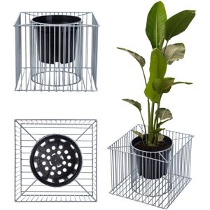 Cesta para Plantas de Acero Galvanizado - Decoración Duradera Cesta para Plantas de Acero Galvanizado - Decoración Duradera