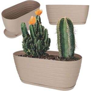 Kadax Beige Plastic Flower Vase 27cm - Flower Support Kadax Beige Plastic Flower Vase 27cm - Flower Support