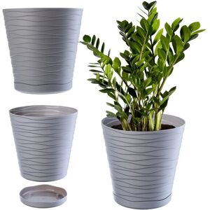 KADAX Flower Pot Cover 13cm with Plastic Stand - Flower Pot KADAX Flower Pot Cover 13cm with Plastic Stand - Flower Pot
