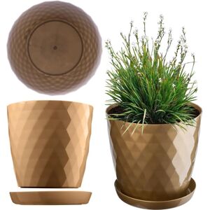 KADAX Maceta Dorada - 12cm Decorativa para Plantas KADAX Maceta Dorada - 12cm Decorativa para Plantas