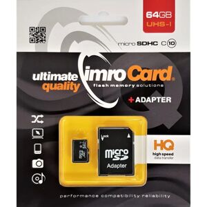 IMRO 64GB microSDHC paměťová karta třídy 10 UHS-I - Černá IMRO 64GB microSDHC paměťová karta třídy 10 UHS-I - Černá