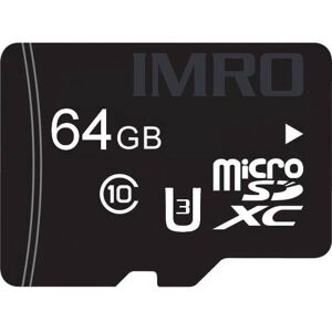 Imro 64GB MicroSDXC Třída 10 UHS-3 Paměťová karta - Paměťová karta Imro 64GB MicroSDXC Třída 10 UHS-3 Paměťová karta - Paměťová karta