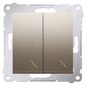 Kontakt-Simon DW6/2L.01/44 - Doppel-Taster mit LED-Hintergrundbeleuchtung Kontakt-Simon DW6/2L.01/44 - Doppel-Taster mit LED-Hintergrundbeleuchtung