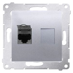 Contacto-Simon D61E.01/43 Enchufe - Plata - Categoría 6 Contacto-Simon D61E.01/43 Enchufe - Plata - Categoría 6