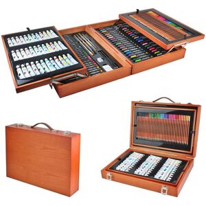 Zestaw artystyczny Maaleo 174 elementów - Wielobarwne akcesoria do malowania Zestaw artystyczny Maaleo 174 elementów - Wielobarwne akcesoria do malowania