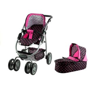 Leantoys Poussette pour Poupée - Rose avec Pois - Véhicule Multifonctionnel - Siège Profond - Gondole - Jouet pour Enfants - Publicité Leantoys Poussette pour Poupée - Rose avec Pois - Véhicule Multifonctionnel - Siège Profond - Gondole - Jouet pour Enfants - Publicité