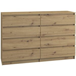 Topeshop M8 140 ARTISAN komoda - Nowoczesna, 8 szuflad, Laminat Topeshop M8 140 ARTISAN komoda - Nowoczesna, 8 szuflad, Laminat