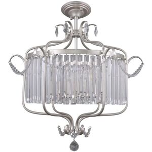 Italux Rinaldo - Champagne Silver Pendant Light - 6 E14 Bulbs Italux Rinaldo - Champagne Silver Pendant Light - 6 E14 Bulbs
