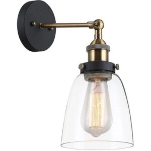 Italux Francis Wall Lamp - Industrial Retro Black Gold E27 40W Italux Francis Wall Lamp - Industrial Retro Black Gold E27 40W