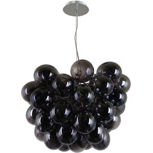 Italux Bento - Modern Hanging Pendant Chrome 8 Light with Smoky Shade - Pendant Light Italux Bento - Modern Hanging Pendant Chrome 8 Light with Smoky Shade - Pendant Light