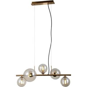 Italux PND-406007-5-HBR Pendelleuchte - G9, Honig Messing, Bernstein Italux PND-406007-5-HBR Pendelleuchte - G9, Honig Messing, Bernstein