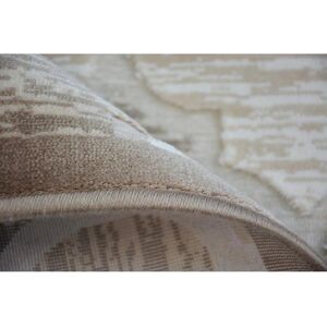 YAZZ Thick Dense Acrylic Carpet - Beige/Brown Trellis - 133x190 cm YAZZ Thick Dense Acrylic Carpet - Beige/Brown Trellis - 133x190 cm