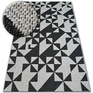 Alfombra Floorlux 20489 Plata/Negro Triángulos Alfombra Floorlux 20489 Plata/Negro Triángulos