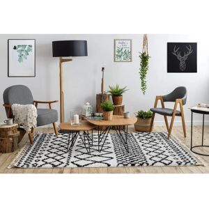 BERBER SAFI N9040 White / Black Carpet - Shaggy Rug BERBER SAFI N9040 White / Black Carpet - Shaggy Rug