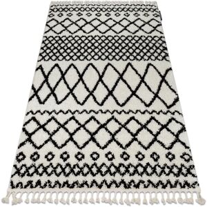 BERBER SAFI N9040 White / Black Shaggy Rug - Rug BERBER SAFI N9040 White / Black Shaggy Rug - Rug